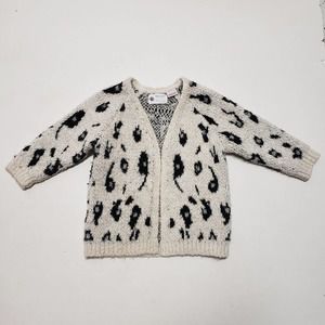 Zara Animal Print Knit Cardigan